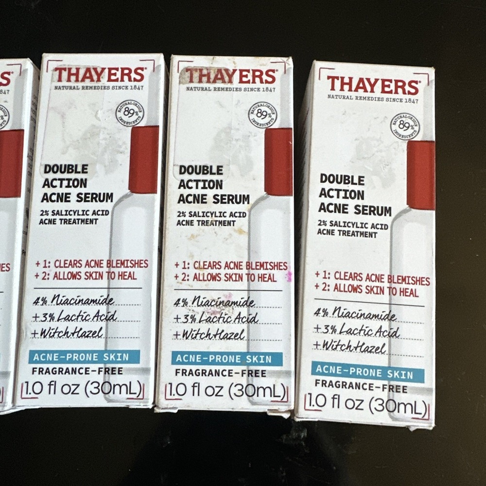 LOT OF 4 THAYERS Double Action Acne Serum Salicylic Acid EXP: 9/25 & 10/25 NEW - Picture 3 of 8